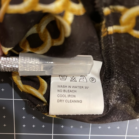 Dolce & Gabbana Chain Link Brown Semi Sheer Blouse - Picture 9 of 11